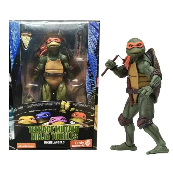 TMNT MICHELANGELO 1990 7" SCALE FIGURE NECA - Image 2