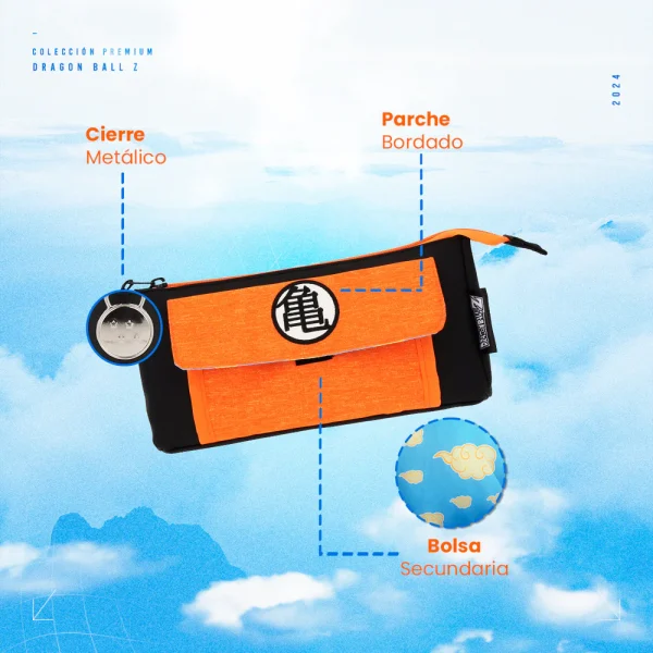 ESTUCHE ESCOLAR DRAGON BALL Z NARANJA - Image 2