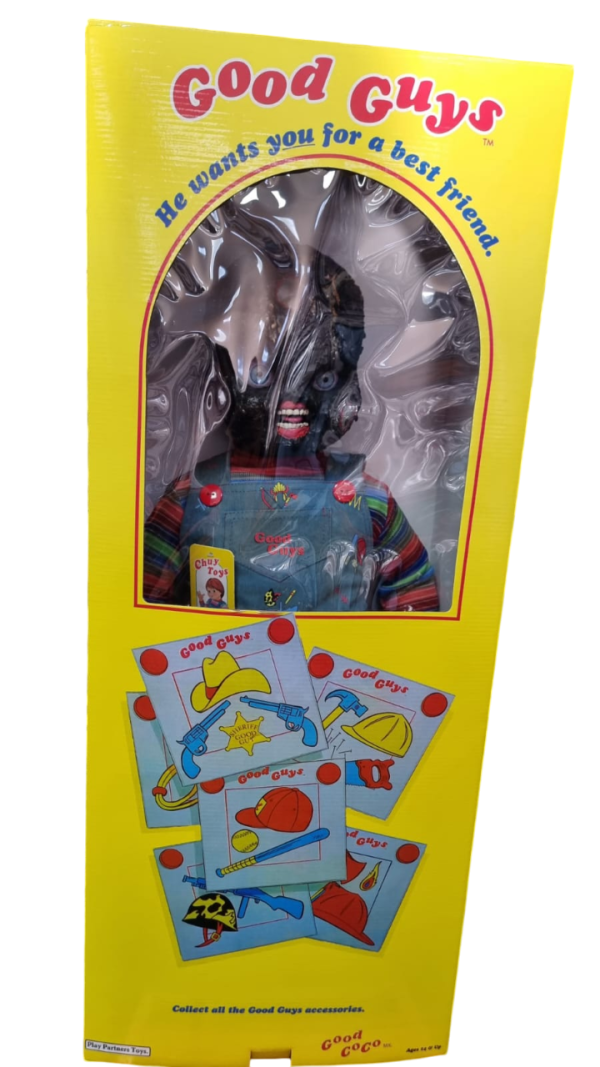 FIGURA ARTESANAL CHUCKY ROSTRO QUEMADO CHILDS PLAY - Image 2