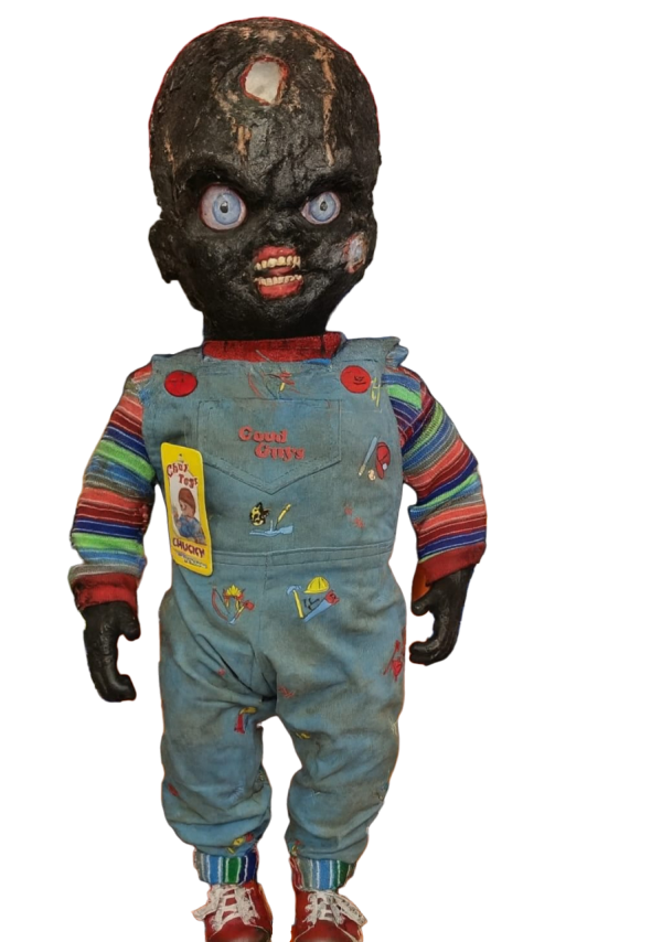 FIGURA ARTESANAL CHUCKY ROSTRO QUEMADO CHILDS PLAY - Image 3