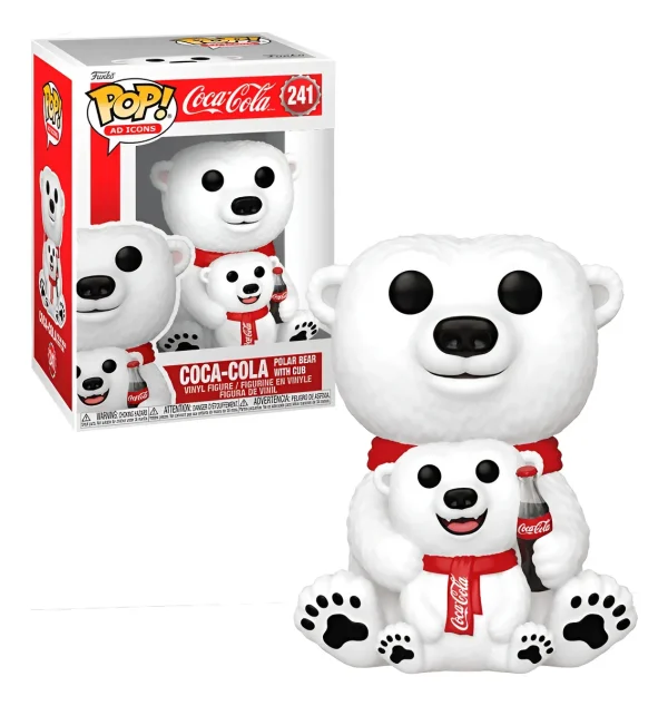 COCA-COLA POLAR BEAR WITH CUB 241 POP - Image 1