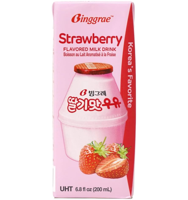 BINGGRAE STRAWBERRY FLAVORED MILK 200 ml - Image 1