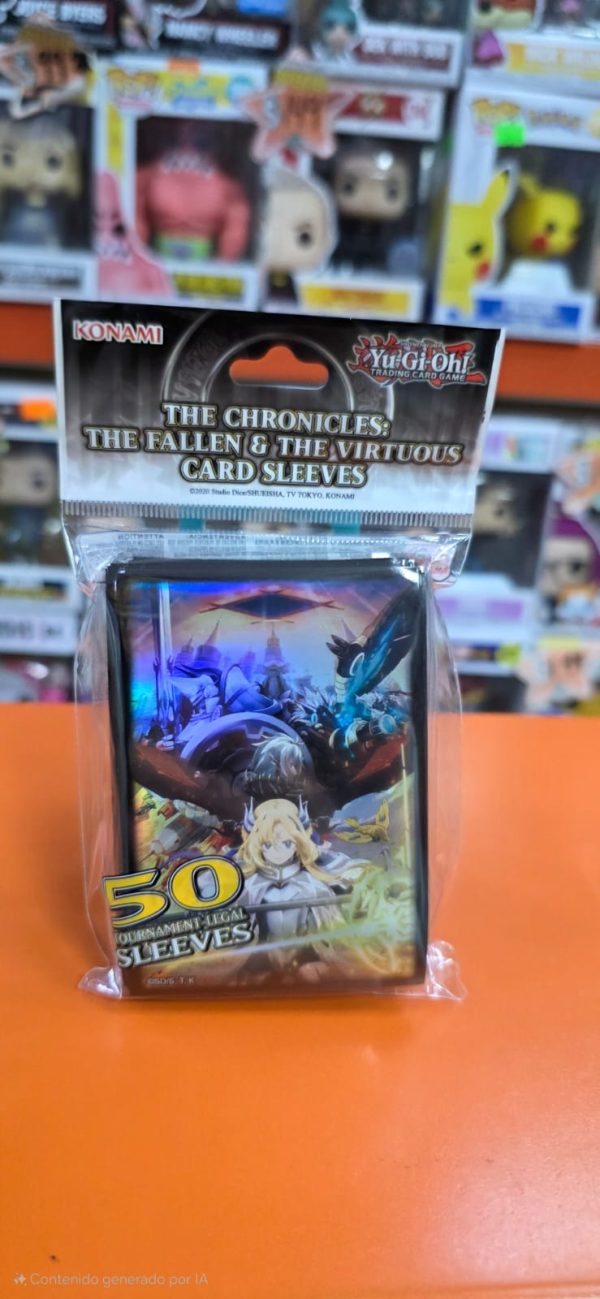 THE CHRONICLES THE FALLEN E THE VIRTUOUS CARD SLEEVES YU GI OH - Image 1