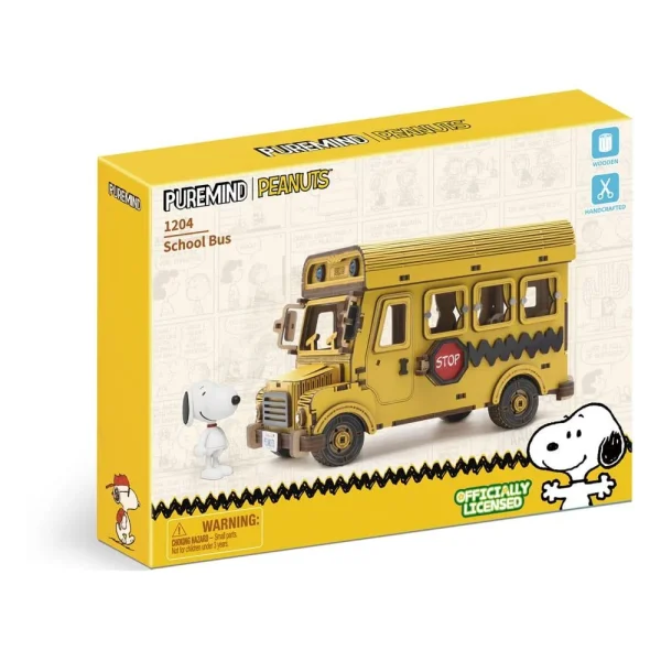 PUREMIND SNOOPY SCHOOL BUS WOODEN KIT - Image 4