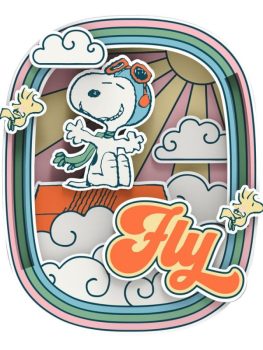 PUREMIND SNOOPY PILOT DREAMS WOODEN MAGNET