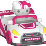 BITTY POP RIDES HELLO KITTY IN RACECAR