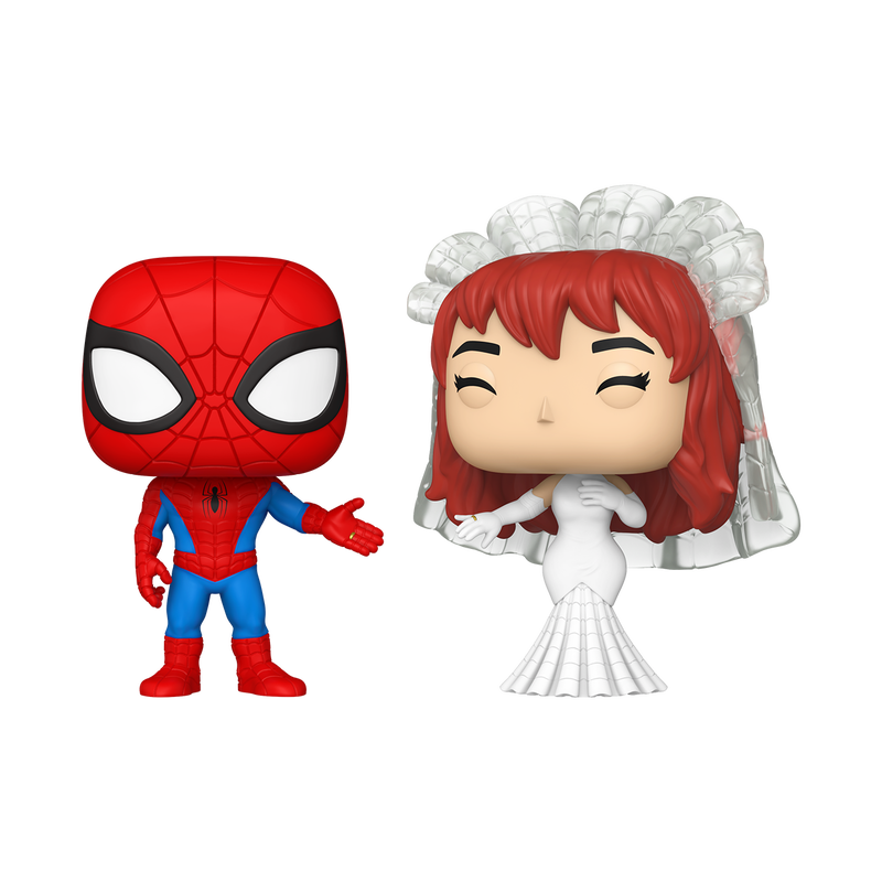 90297A_POPMarvel_SuperheroCouples_Spider-Man_POP_GLAM-WEB FUNKO POP SPIDER-MAN AND MJ MARVEL 2 PC/PZ - Image 1