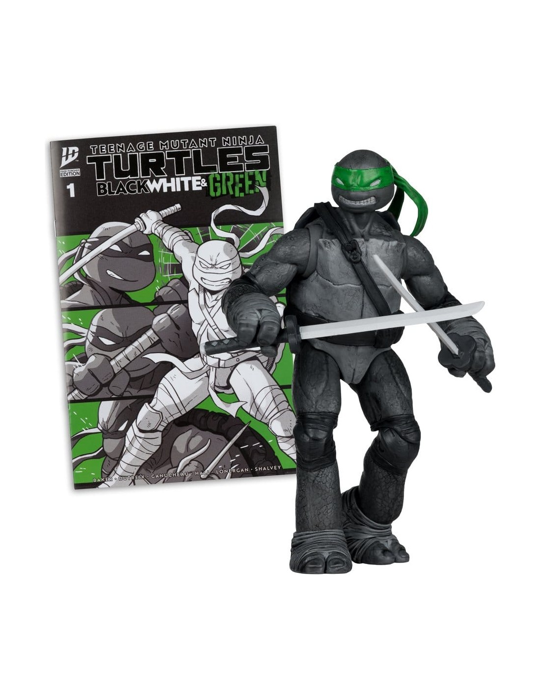 leonardo-black-white-green-red-platinum-edition-page-punchers-teenage-mutant-ninja-turtles-mcfarlane TEENAGE MUTANT NINJA TURTLES BLACK WHITE & GREEN LEONARDO MCFARLANE - Image 1