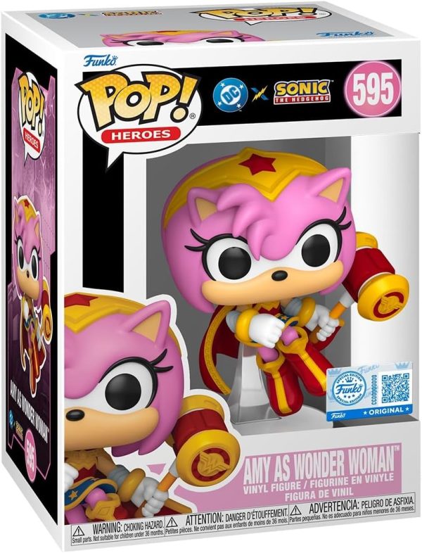 FUNKO DC X SONIC AMY AS WONDER WOMAN POP 595 - Image 2